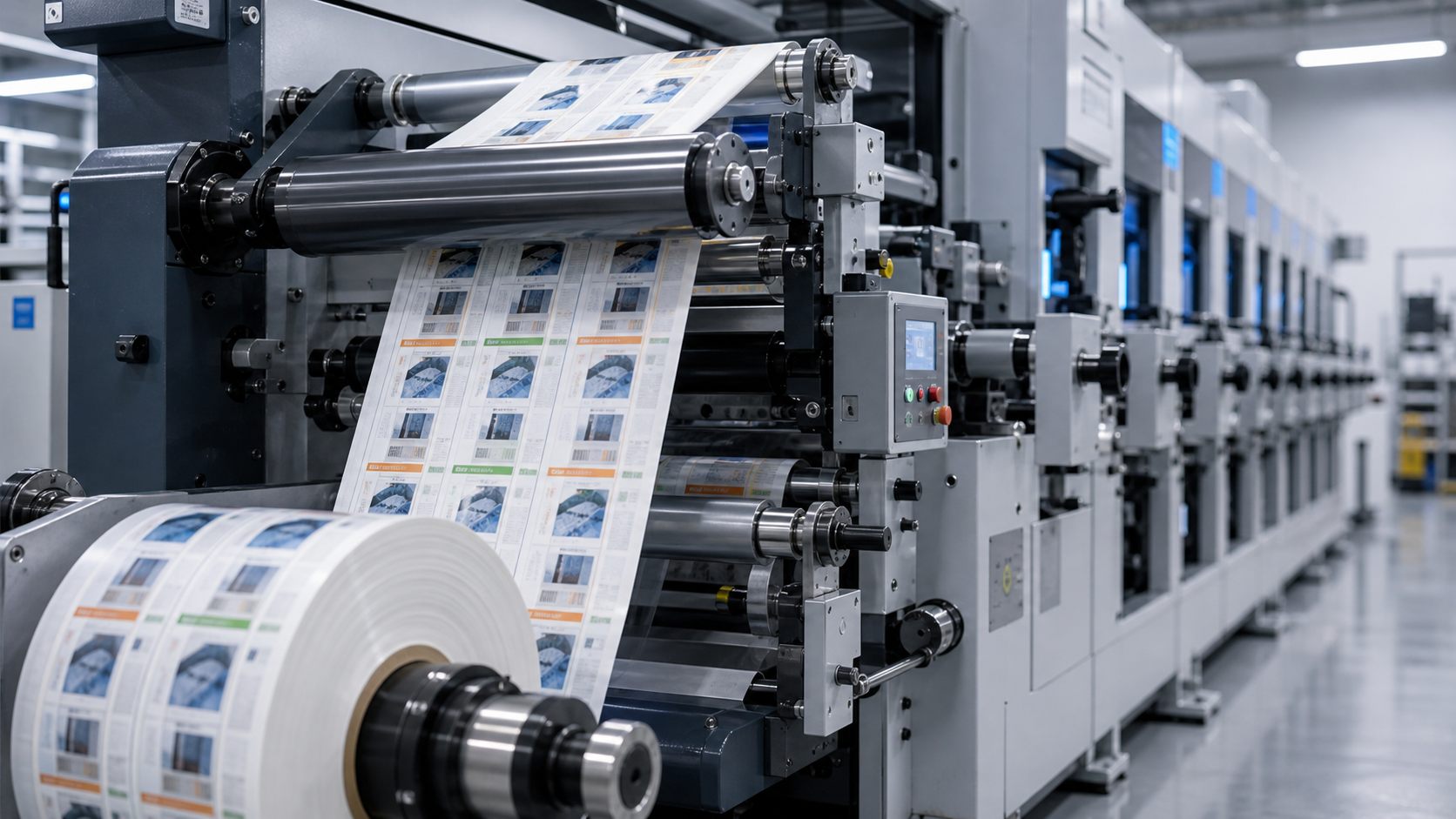 Printing and label converting line