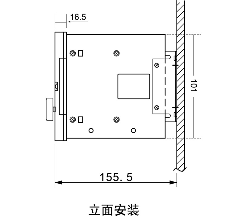 KTC812 vertical installation drawing